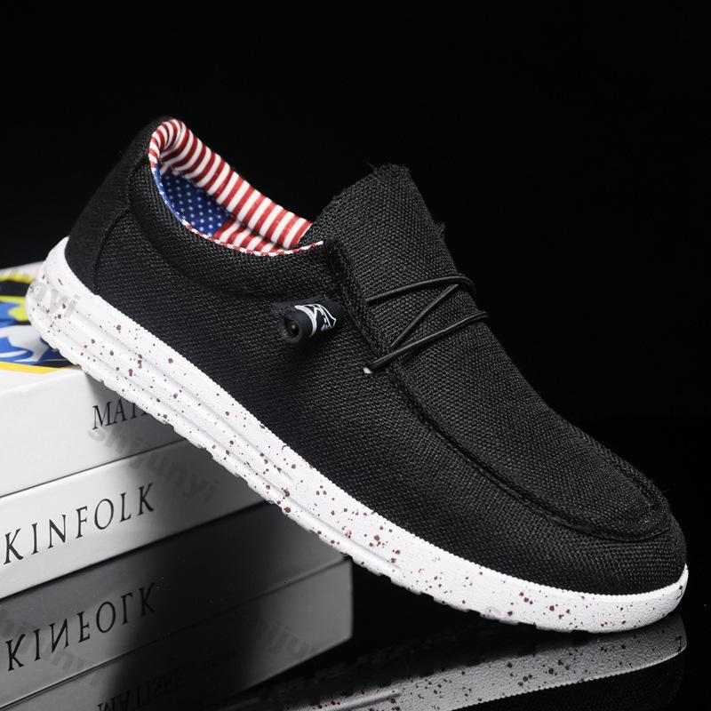 Men Canvas Sneakers Flats Lace Up Leisure Loafers Man Fashion Comfort Rubber Sole Non Slip Sneakers Plus Size 48 Zapatos Hombre