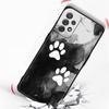 Phone Case for Samsung Galaxy A13 A15 A17 A07 A21S A22 A23 A25 A31 A73 A32 A52 A52S A41 5G Soft TPU Shell Dog Footprint Paw Cute