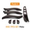 Right Hand Driver RHD Beige Black Car Interior Leather Door Handle Assembly 7PCS Set For BMW 5 Series F10 F11 523i 525i 528i 530