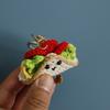 Paper Towel Box Design Funny Doll Crochet Keychain Handmaking Knitting Cartoon Sandwich Doll Keyrings Wholesale Creative Gifts