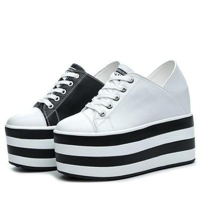 High Quality 12cm Platform Wedge Sneakers Shoes Slippers for Women Shoes Spring Autumn Breathable Summer Shoes Mules Breathable