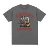 Funny Forklift Certified Skeleton Driver Meme T Shirts Men's 100% Cotton Oversized T Shirt Male Fashion Vintage Y2k T-shirt Tops