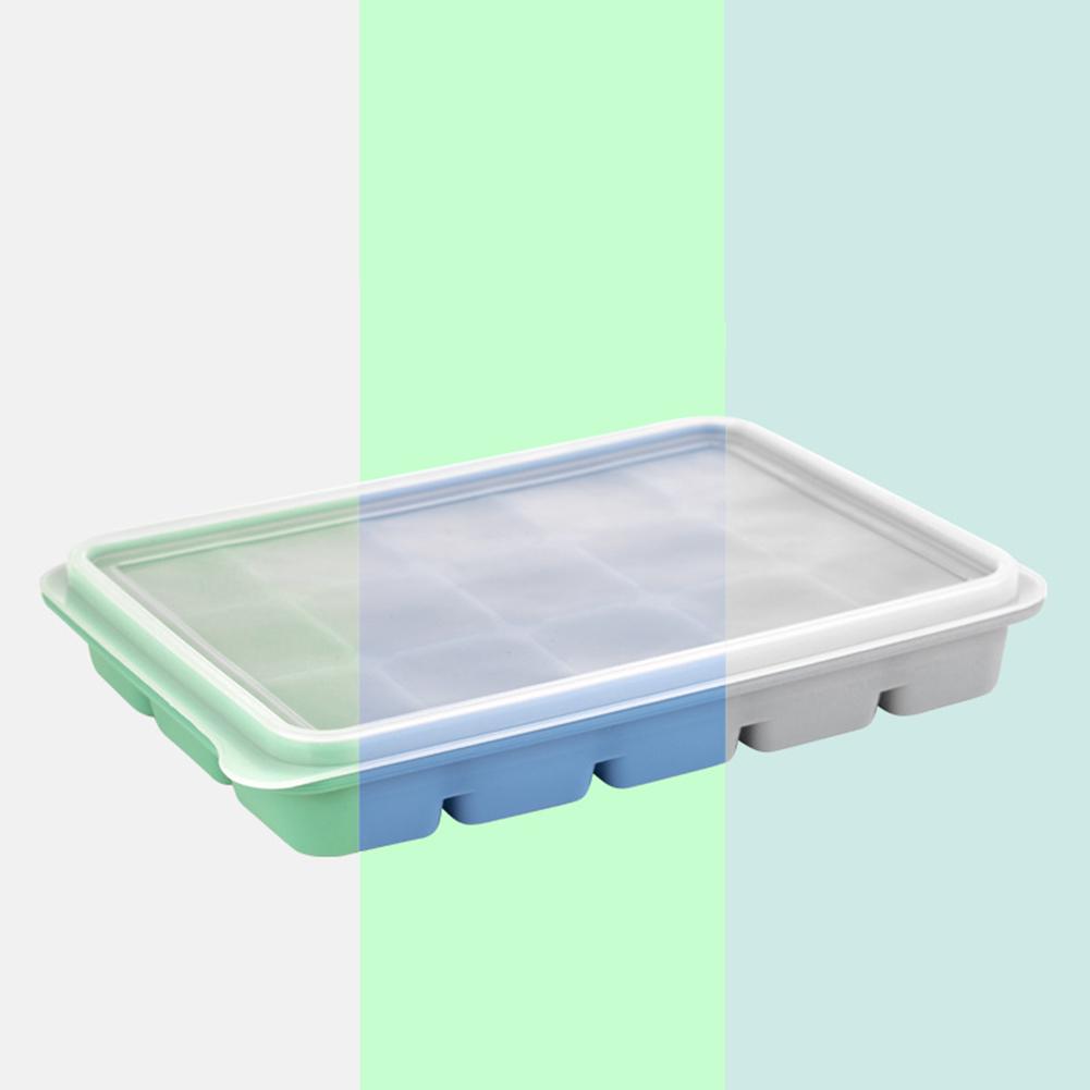 15 Grids Diy Ice Cube Mold Silicone Tray Cream Maker Kitchen Supplies