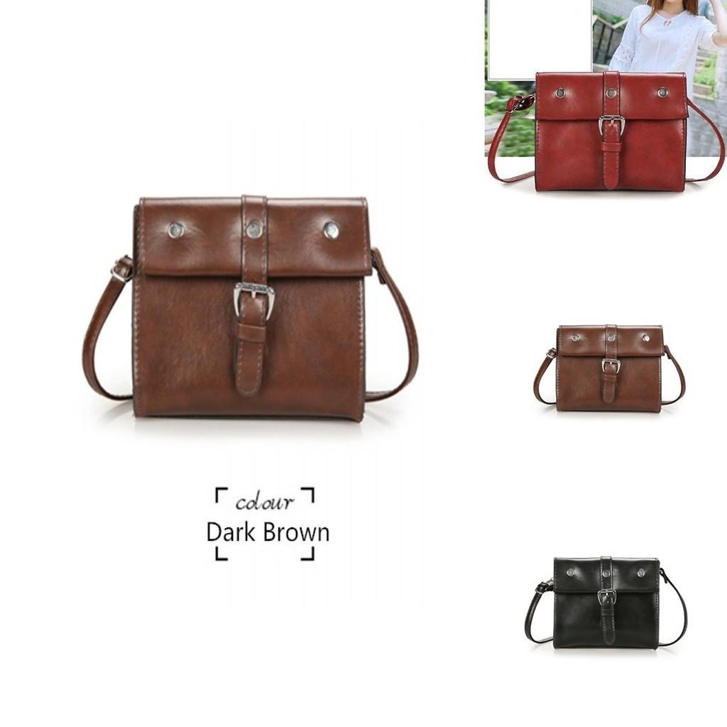 Trendy Retro European American Design Small Square Bag For Women With Magnetic Closure
