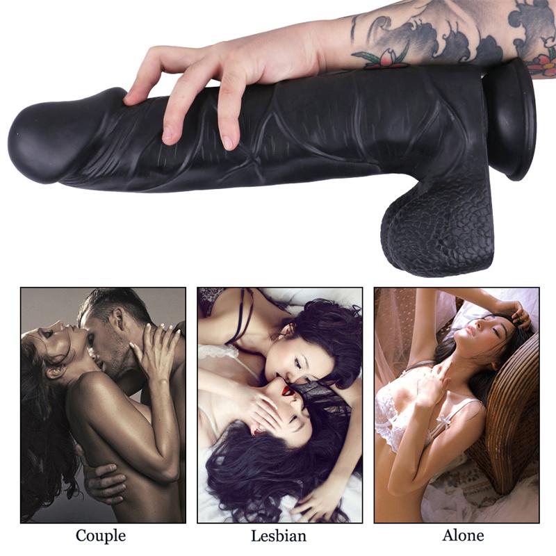 Weibliche super dicke lange Simulation großer Dildo Penis SM echtes Gefühl Sexspielzeug Gerät großer Analplug