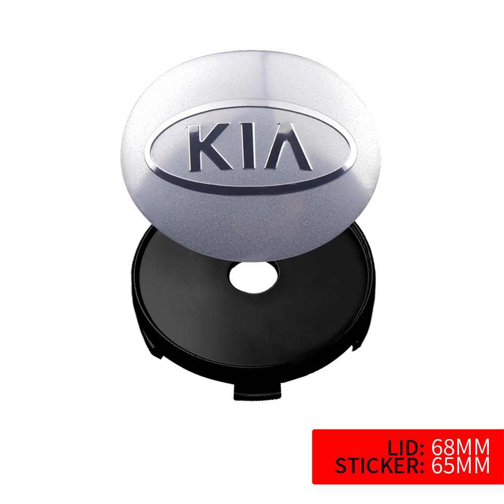 4 ks 56/60/65/68MM Pro KIA Rio Ceed Sportage Cerato Soul Sorento Picanto Optima Krytky středových kol auta Samolepka na kryt kola