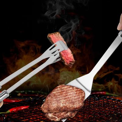 BBQ-Backordner, ergonomischer Griff, hitzebeständiger Edelstahl, außerhalb der Küche, Grillspatel, Werkzeuge, Outdoor-Versorgung
