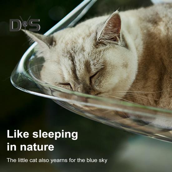 Cat Hammock Transparent Window Hanging Cat Nest with Suction Cup Mount Sunbathing Cat Bed Pet Supplies Cat Perch