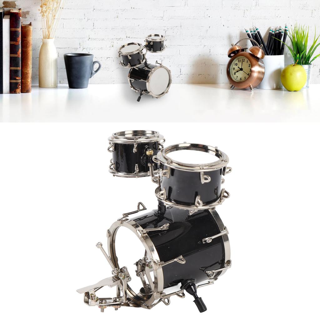Miniature Drum Model Metal Jazz Drum Model Ornament Miniature Musical Instrument Drum Set for Teache