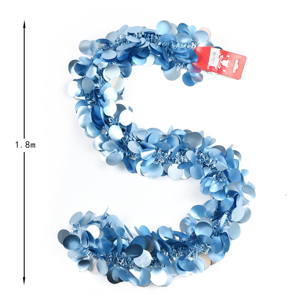 Рождественская гирлянда с мишурой, снежная толстая блестящая гирлянда ...