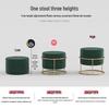 Creative Round Fabric Stool: Stylish, Soft, and Versatile for Living Room, Coffee Table, or Shoe Changing.