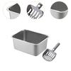 Open Litter Pan Pet Bedpan Stainless Toilet Anti Splashing Portable Cat Litter Basin Kitty Litter Pan for Bunny Cat
