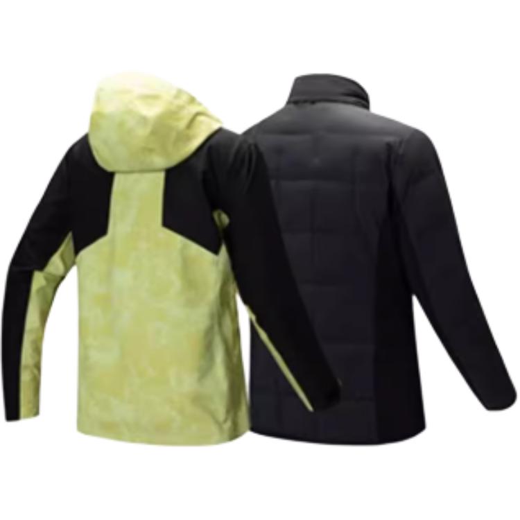 Anta Outdoor Series Storm Armor Color Block Zipper Hooded Comfortable Breathable 3-In-1 Warm Jacket Women Jackets 162446607-3