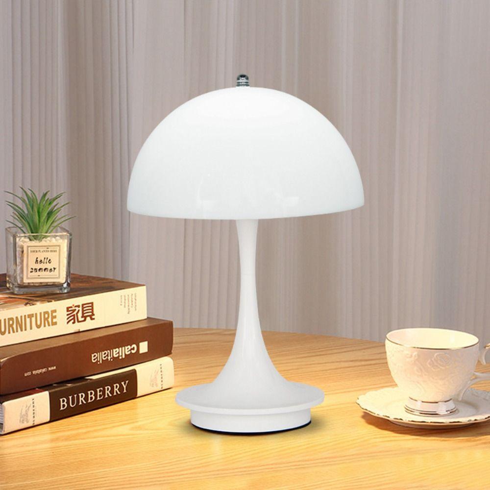 High-end Mushroom Table Lamp Rechargeable Bedroom Decorative Light Simple Desk Lamp  LED Decoration