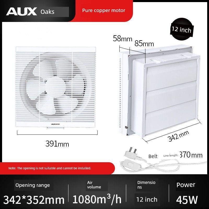 No-Drill Exhaust Fan for Kitchen Windows, No-Installation Exhaust Fan, Powerful Window-Mounted Ventilation Fan