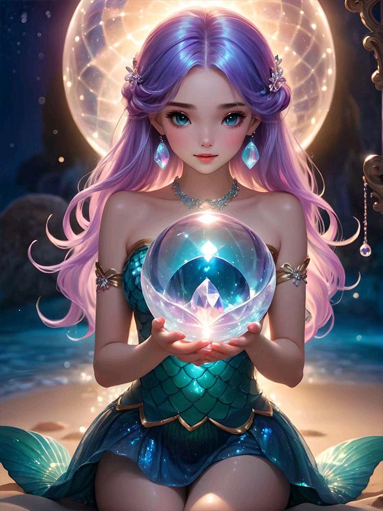 5D DIY Diamond Embroidery Abstract Art Diamond Painting Painted Mermaid Picture Cross Stitch Diamond Mosaic New  Wall Art