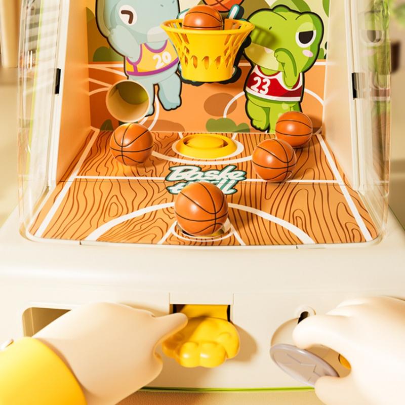 Shooting Basketball Machine Children Coin Operated Play Game Pinball Machine Kids Interactive Competition Christmas Desktop Toys