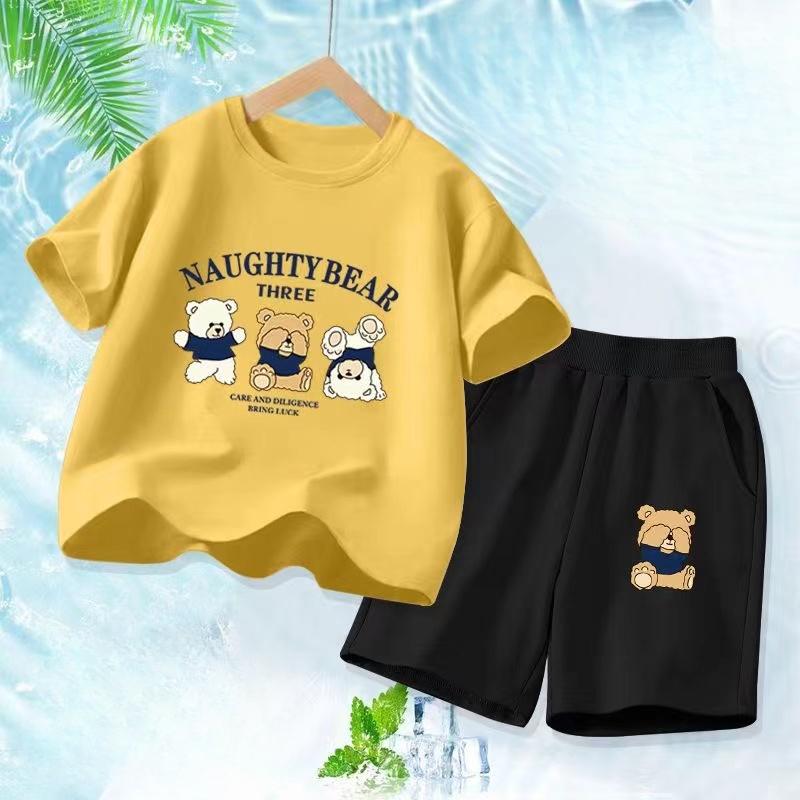Summer Kid Boys Clothes Set Children Girls Cartoon Printed Short Sleeve T-Shirts And Shorts 2 Pieces Suit Baby Tracksuits
