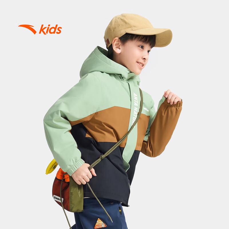 Anta Kids' Fleece Hooded Outdoor Jacket