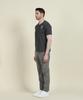 PANICALE Grey Regular Slim Fit Cotton Cargo Pants