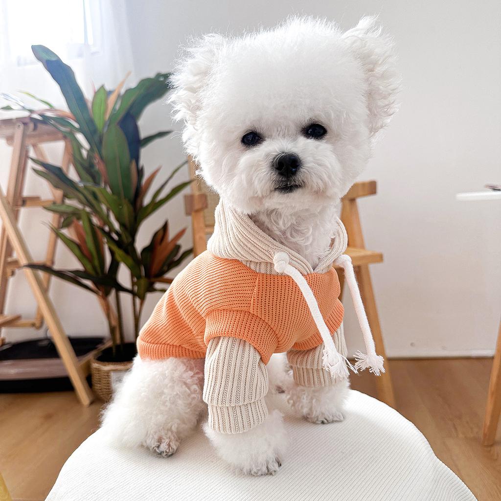 Pet Hooded Sweatshirt Puppy Cat Autumn and Winter Coats Sweatshirt Puppy Clothes Dog Clothes for Small Dogs