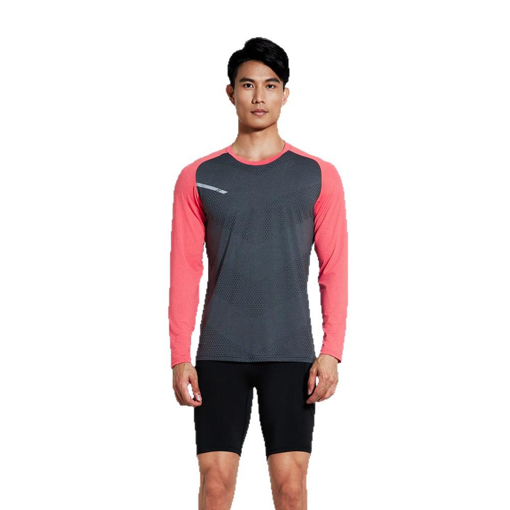 Men's Quick Dry Long Sleeve High Elastic Training Top for Running - Breathable & Round Neck
