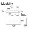 Musiclily Ultra Steel 36mm Short MIM-Style Tremolo Block with 10.5mm String Pitch for China-Made Squier Pre-2020 Affinity Stratocaster Tremolo Bridge