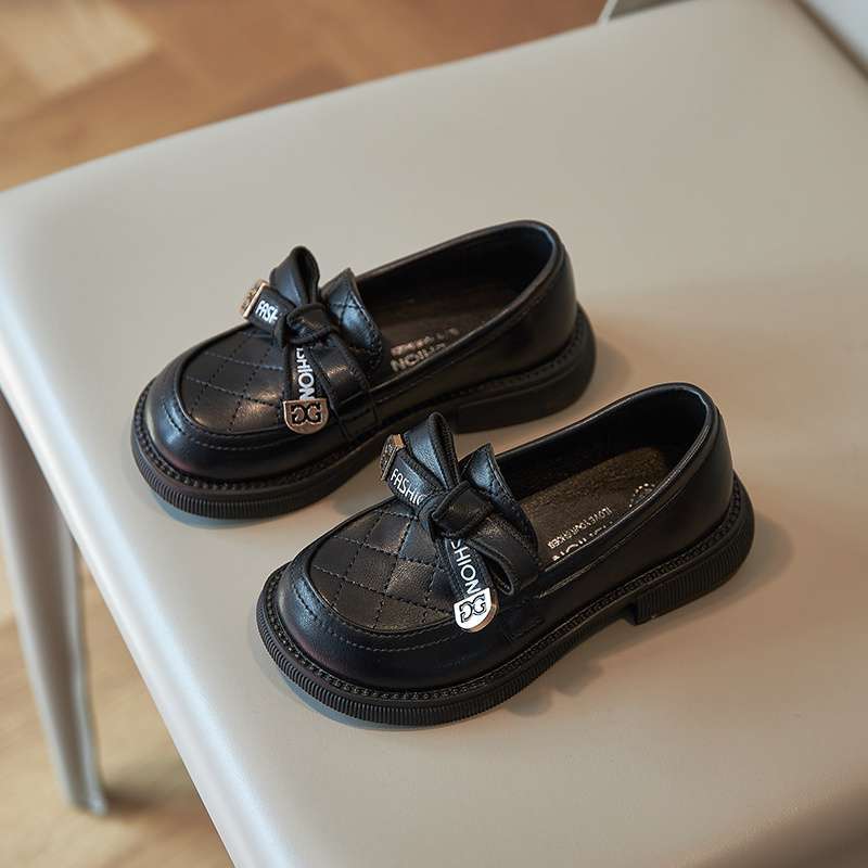 Girls small leather shoes 2025 spring and autumn new children's shoes little girl princess shoes Doudou shoes single shoes baby shoes trend