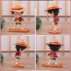 Anime Figure One Piece Monkey D Luffy Roronoa Zoro Kawaii Toys Q Figural Nendoroid Car Decoration PVC Model Gift