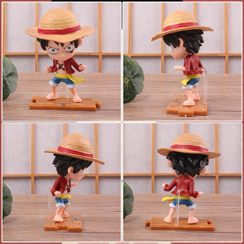 Anime Figure One Piece Monkey D Luffy Roronoa Zoro Kawaii Toys Q Figural Nendoroid Car Decoration PVC Model Gift