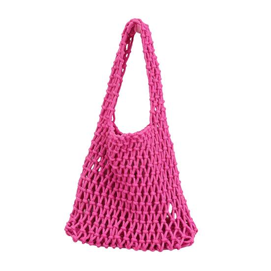 Hand Braided Tote Bag Large Capacity Boho Handbag Women Summer Beach Tote Rope Braided