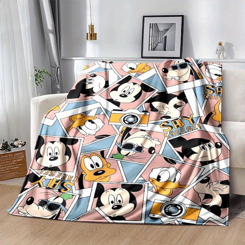 1pc Mickey Printing Blanket - Soft, All-Season Throw for Living Room, Beroom,Personalize Gift with Aorable Cartoon esign