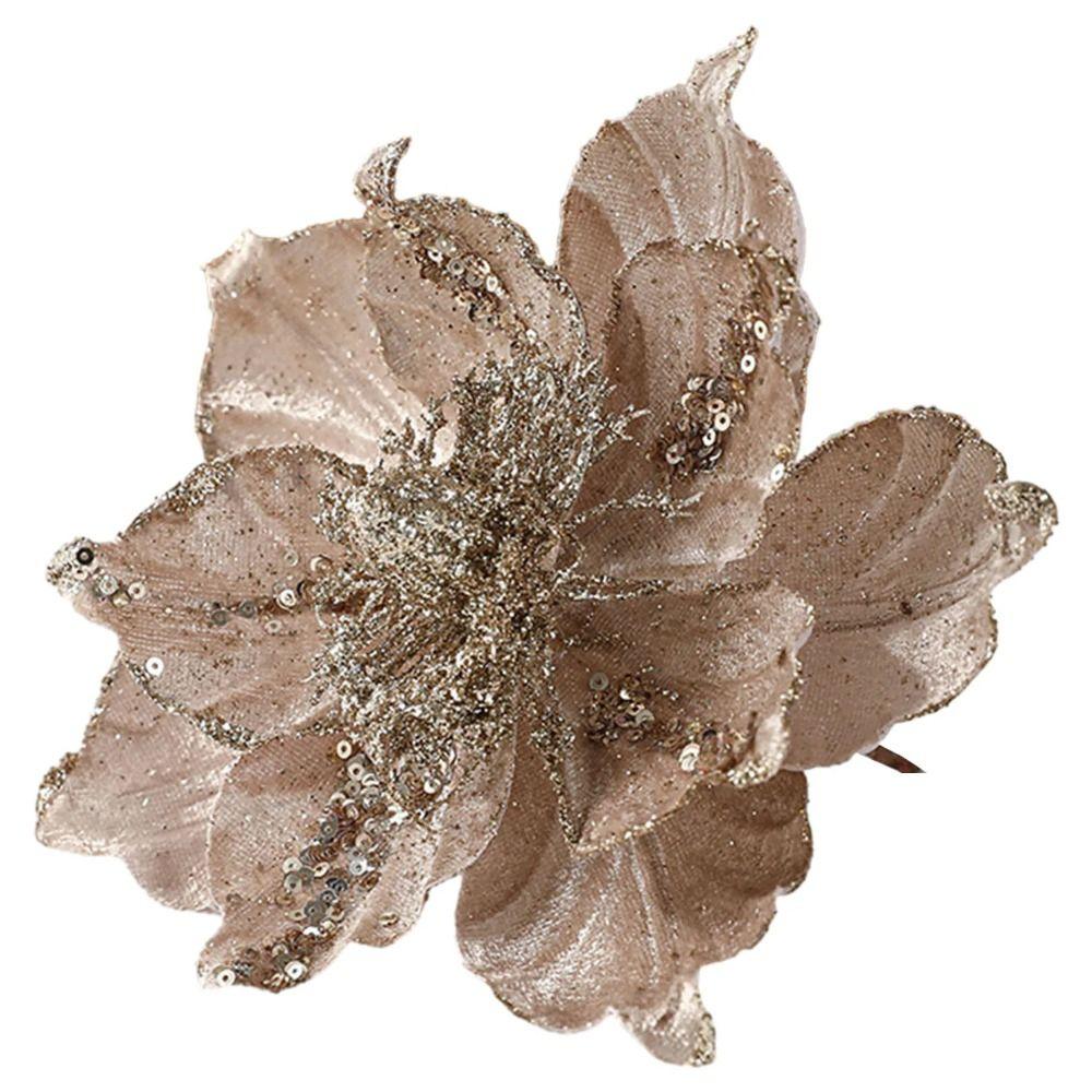 DIY Christmas Flower Pendants Cloth Xmas Tree Oranments Fashion Simulated Xmas Flower  Happy Party