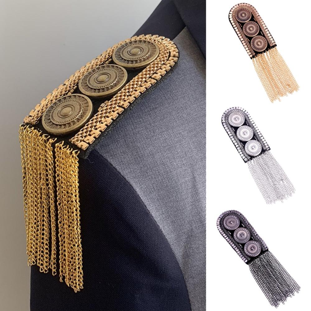 Punk Shoulder Board Brooch Shoulder Flash Exquisite Fringe Shoulder Mark Girl