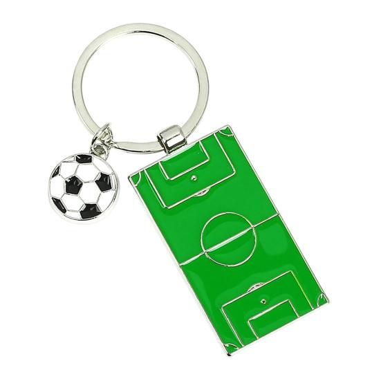 Keychain Pendant, Thickened Stainless Steel Bottle Opener Key Chain, Football Pattern Waterproof Multifunctional Key Ring Fan Gift Bar Accessory