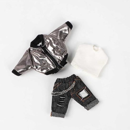Ob11 Baby Accessories Clothes For Baby Laser Bar Sets T-Shirts Jackets And Jeans Furniture For Dolls 1/12 Cool Anime Perfect Toys