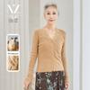 Women's Wool-Blend V-Neck Lace Trim Cardigan