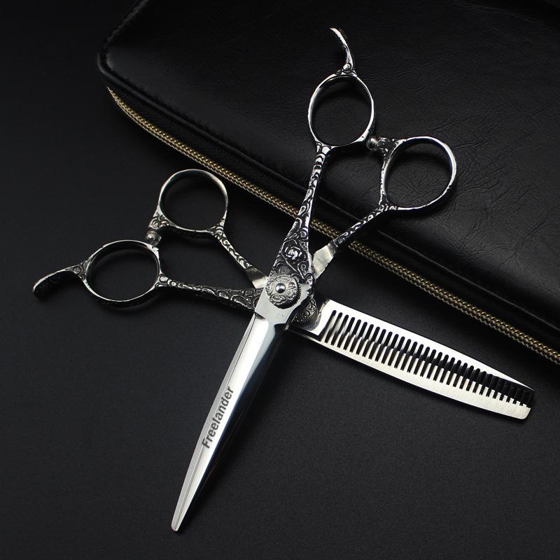 

6.0 Inch Dws Freelander High-End Carved Handle Samurai, Flat Scissors, Hair Scissors, Thin Scissors dws dental shears