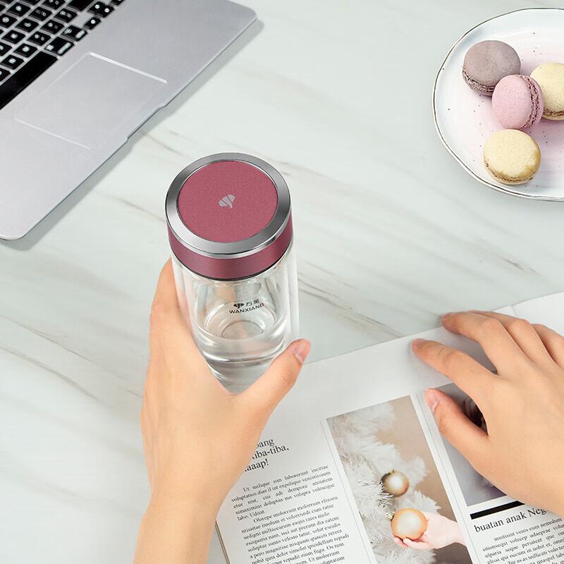 WANXIANG Double-Wall Insulated Glass Tea Cup