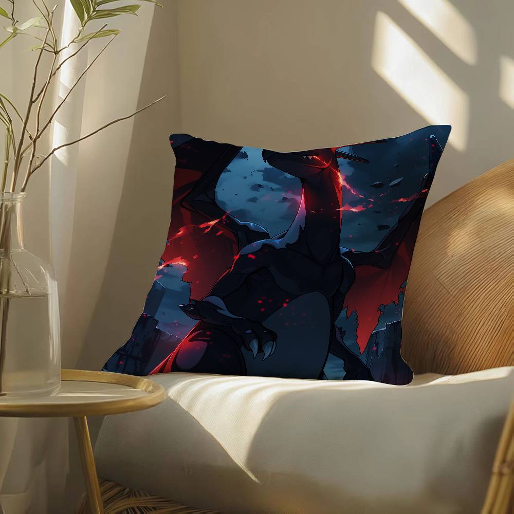 Pokemon Ultimate Collection Anime Plush Pillow Cover Soft Short Plush Cushion Cover For Sofa Bedroom Home Decor Gift