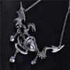 Gothic Heart-Shaped Zircon Dragon Pendant Couple Necklace Creative Metal Personality Couple Party Jewelry Accessories