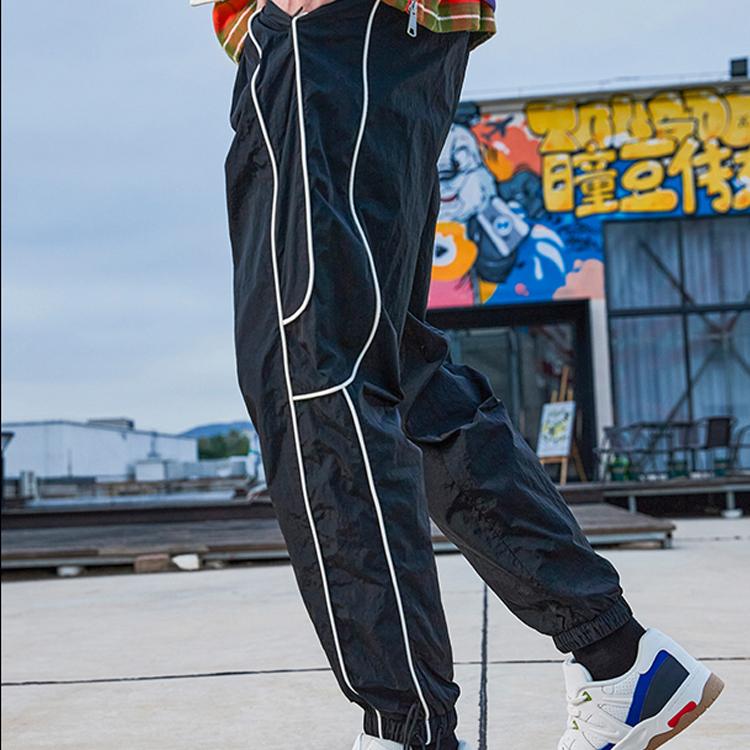 Li Ning Sports Basketball Series Drawstring Loose Fit Long Pants Men Bottoms Black AYKR039-1