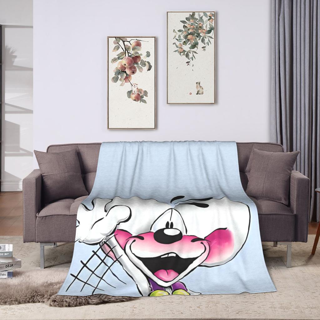 Hi Diddl Warm Soft Blanket  Kids Adult Plush Throw Blanket Funny Living Room Flannel Bedspread Sofa Bed Cover