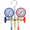 3 Way AC Manifold Gauge Set for R134A, R410A, R404A Refrigerants, with Quick Couplers, 410 Adapter, Puncturing Can Tap,