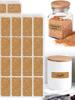 Cork Sticker Self Adhesive Biscuit Bag Seal Sticker Classification Label Spice Container Tags Sticker for Household Kitchen
