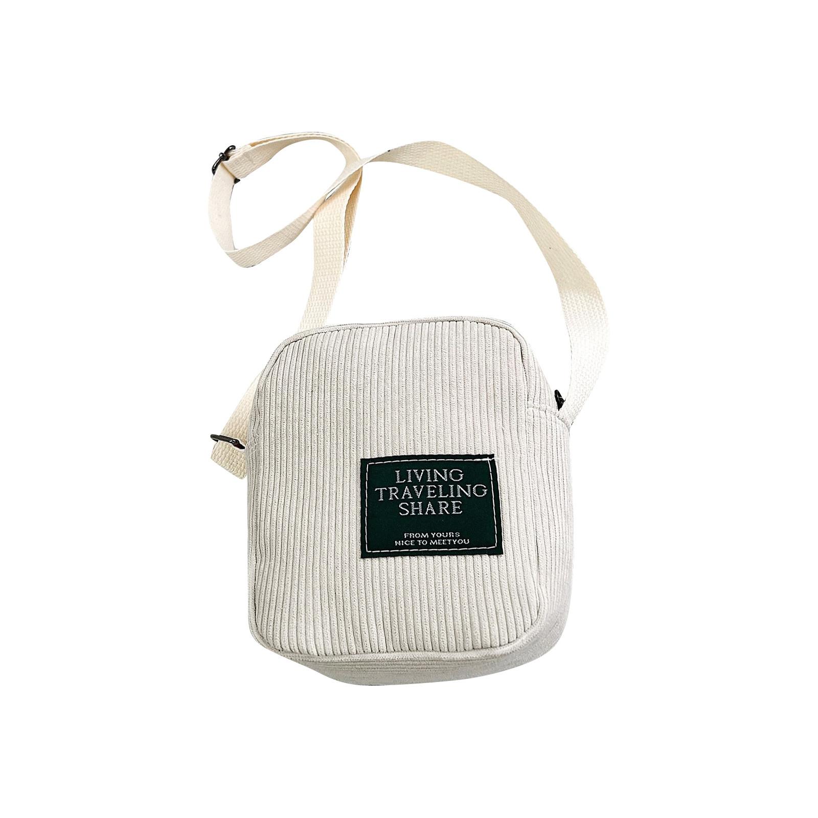 

Сумка через плечо для отдыха, сумка из легкого бархата, сумка через плечо, полосатая бархатная маленькая квадратная сумка, сумка для телефона One Size бежевый