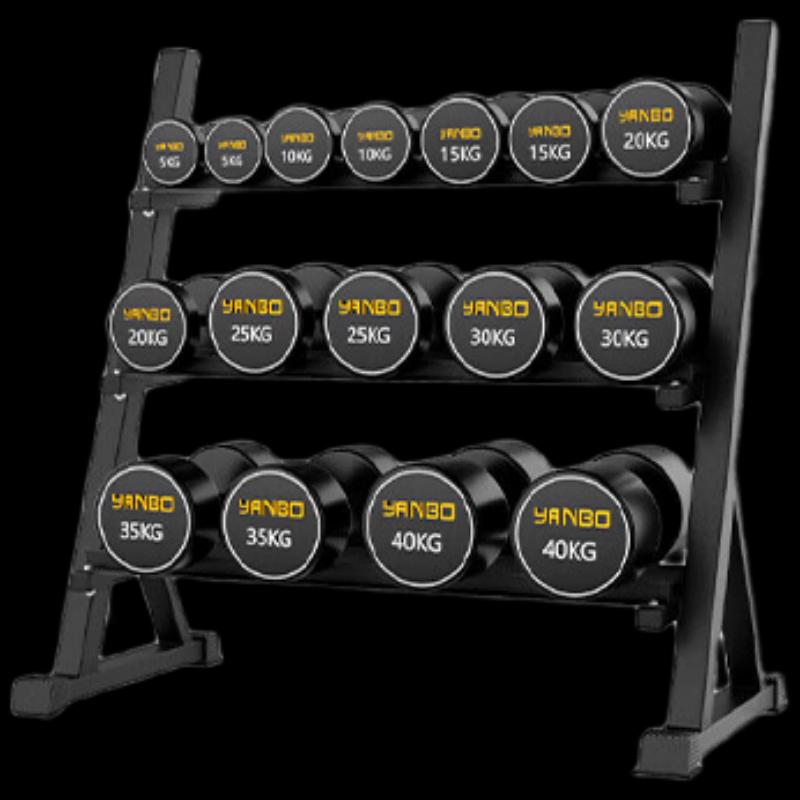 Chongfengju Pure Steel Fixed Dumbbell Set with Rack