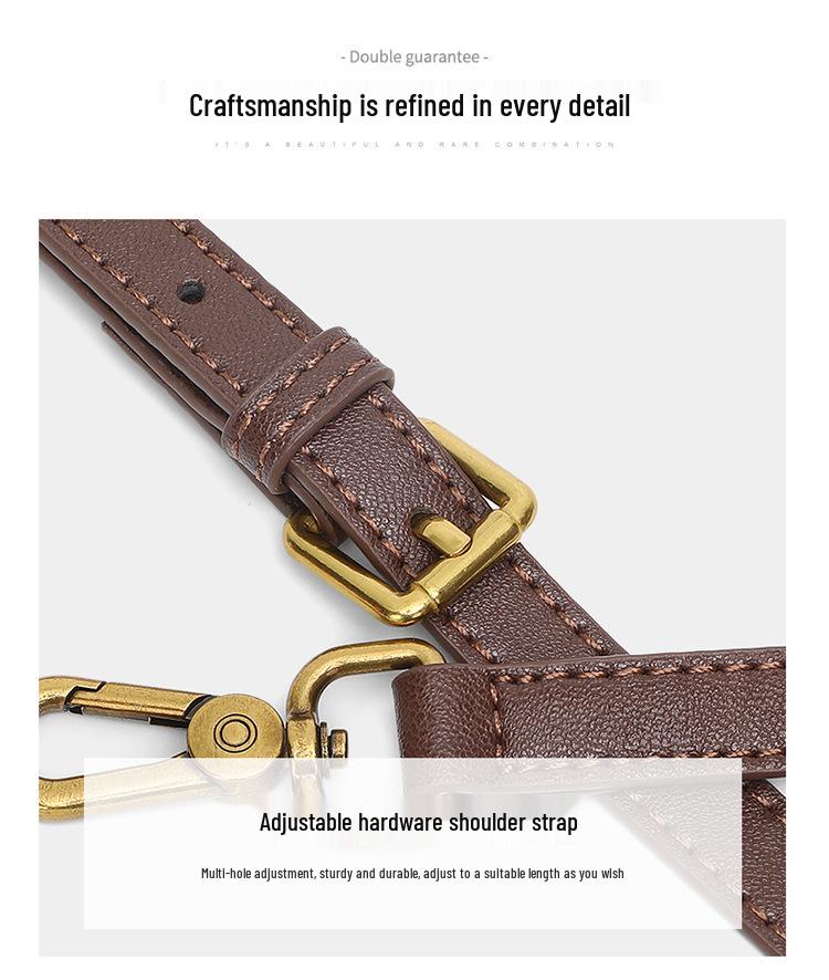 2025 New Women's Versatile Genuine Leather Crossbody Bag - Fashionable Vegetable-Tanned Cowhide Underarm Bag for Moms