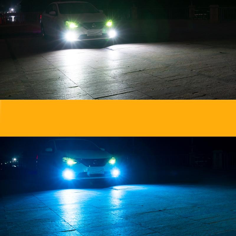 

2 шт H3 H7 H16 H8 Автомобільні світлодіодні протитуманні фари H11 Двоколірні світлодіодні стробоскопи протитуманні фари HB3 9005 HB4 9006 Автопротитуманні фари H16(JP) білий/світло-синій колір