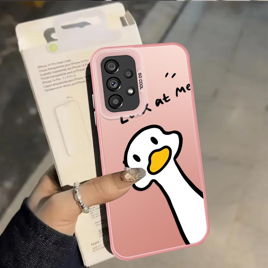 Back Phone Cover Case for Samsung Galaxy A71 A72 A10 A20 A06 A07 A04 A05 A03 A56 A50 A54 A51 A52 Cute Duck